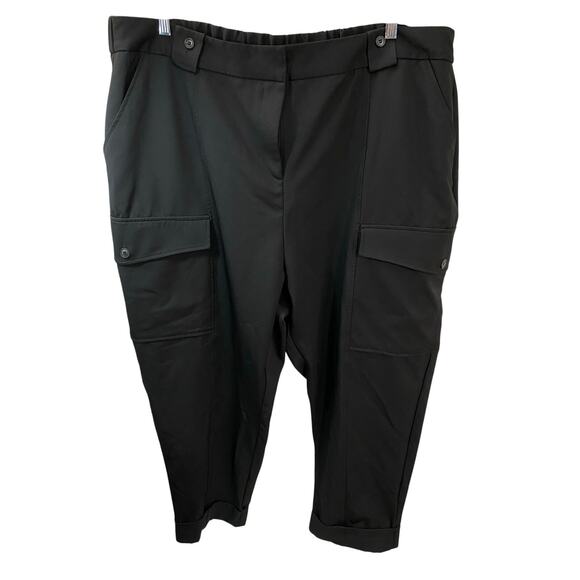 River Island Black Plus Pants – Size 22 – Stretch Waist - Cargo pockets - Picture 1 of 9
